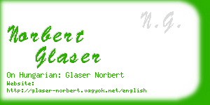 norbert glaser business card